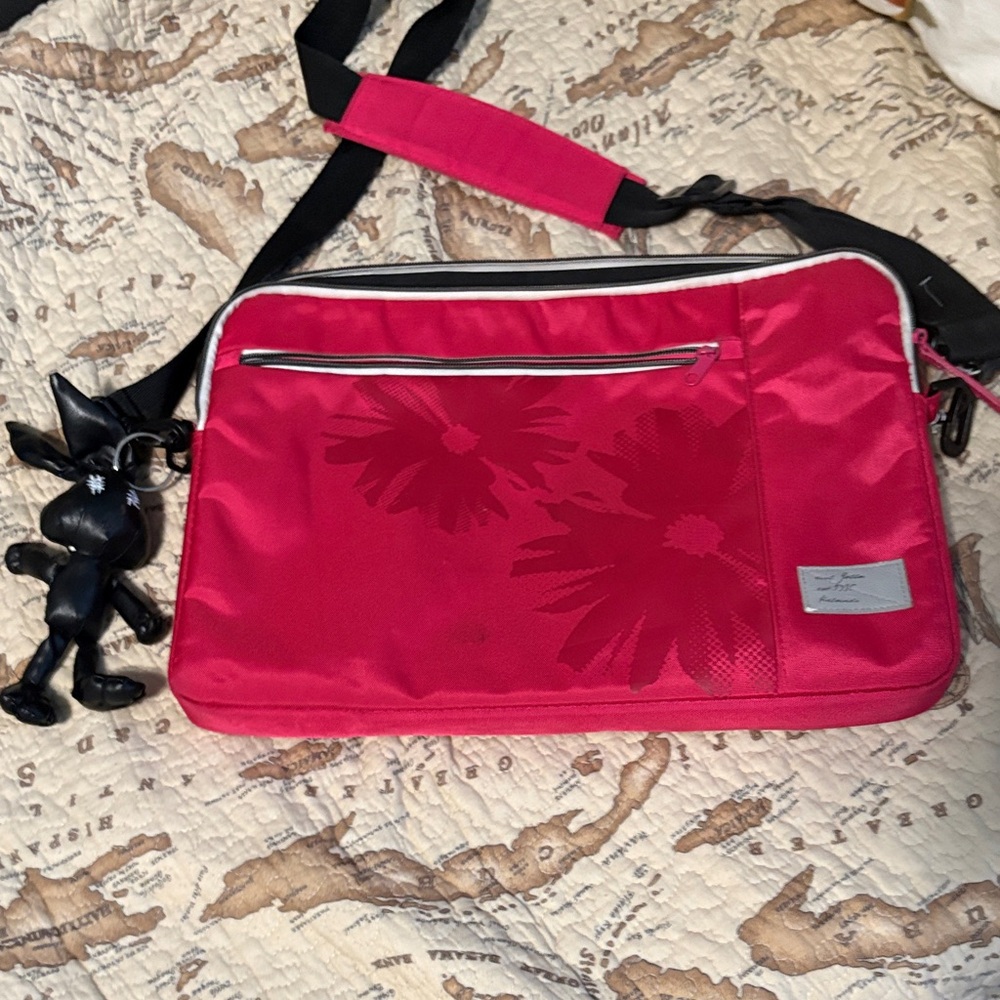 Pink Floral Shoulder Bag laptop bag